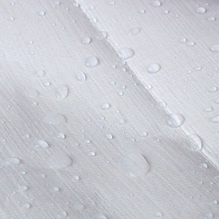 Lona impermeável para exterior em PE 280 g/m², toldo de proteção com ilhós em alumínio, BRANCA, 6m x 8m (600cm x 800cm)  105€