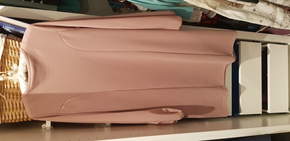 Simple elegancka sukienka 40 na swieta tiulowe rekawy nude j.nowa