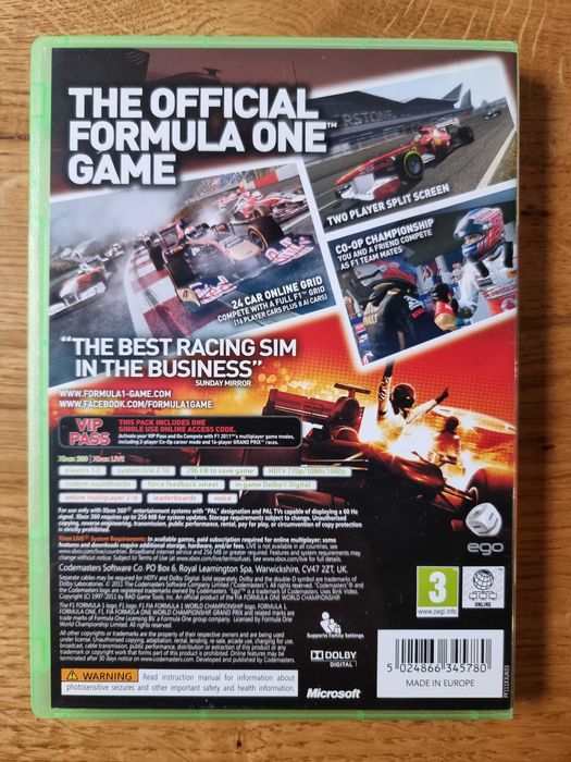 F1 2011 - Xbox 360 (świetny stan)