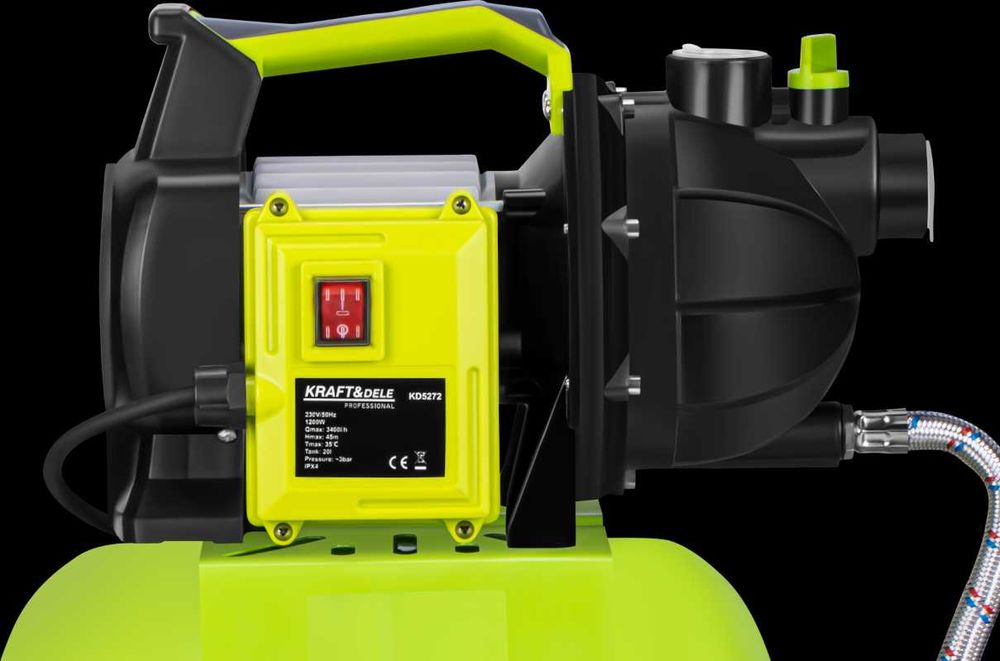 KRAFT&DELE Hydrofor Do Wody Pompa Hydroforowa 20l 1200w 3400l/h KD5272