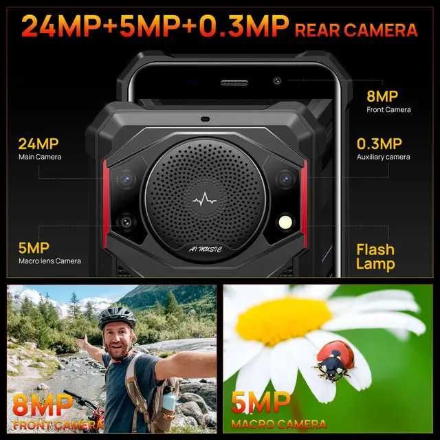 Смартфон Oukitel Fossibot F101 Черный/Красный 4/64Gb 10600mAh Global