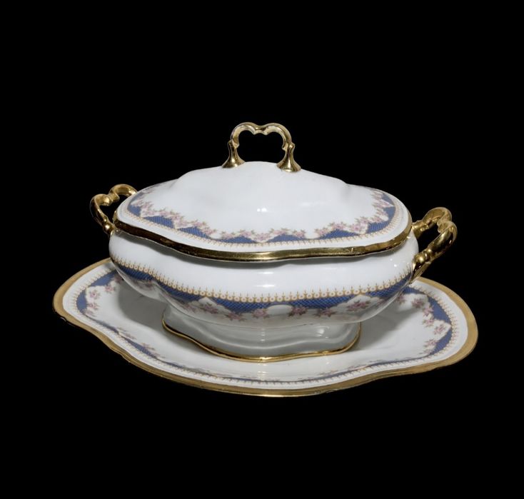 Terrina e prato porcelana inglesa Maling