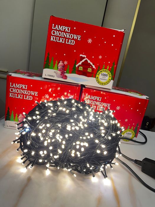 Lampki choinkowe Flesh1000led białe ciepłe/białe zimne