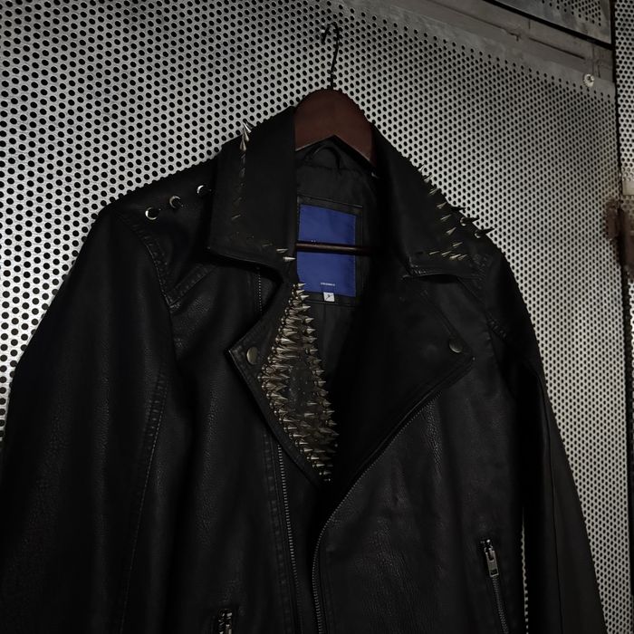 Archival Heavy Spiked Leather Biker Jacket