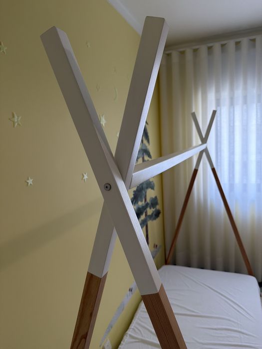 Cama tipi Mon Lit Cabane 90x190 cm com colchão