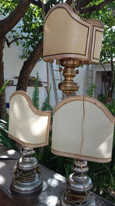 Conjunto Quarto Vintage: Candeeiro Teto + 2 Candeeiros Mesa de Cabeceira