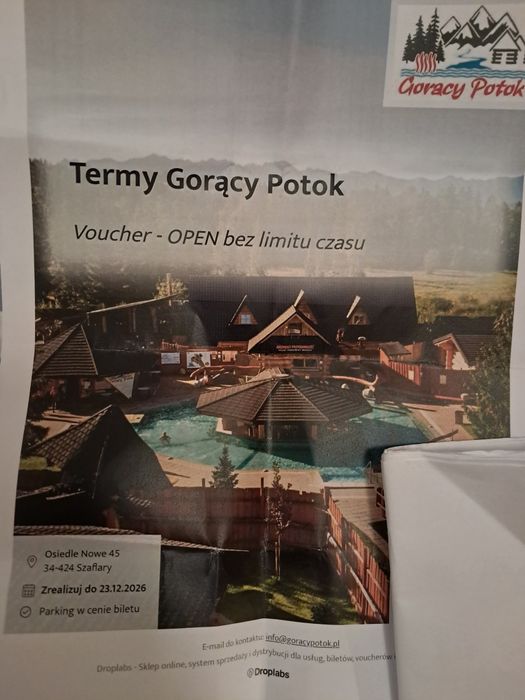 Voucher Termy Gorący Potok