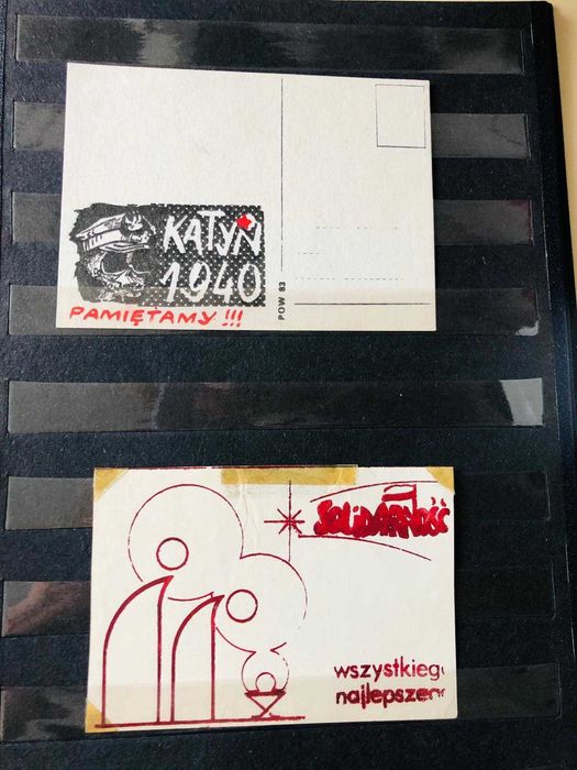 Solidarność PRL – kolekcja znaczków i kartek podziemnych, lata 80.