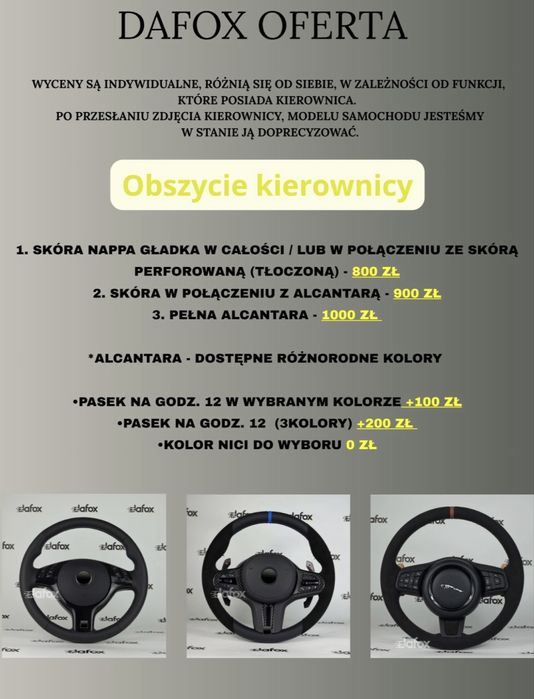 Kierownica do BMW E60/E61 M5, E63/E64 M6 – LCI & pre-LCI – mod. Dafox