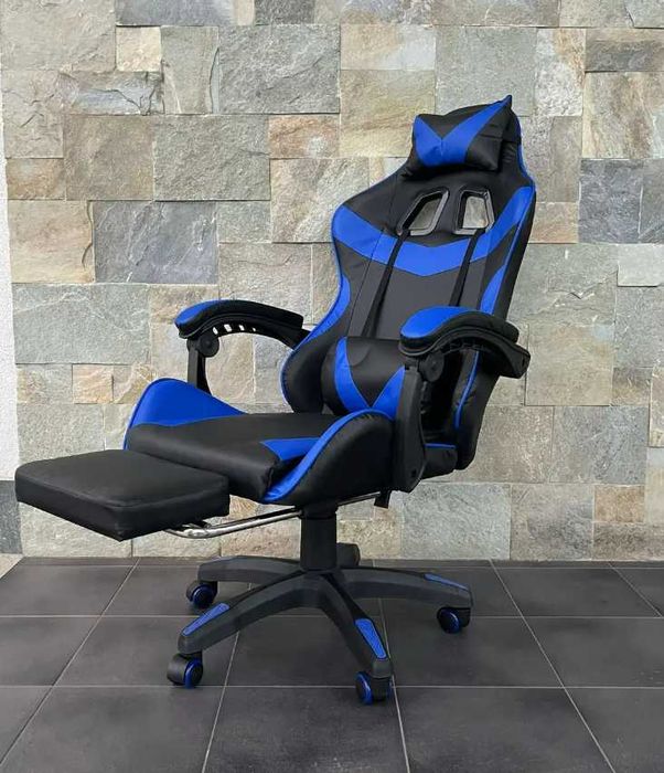 Крісло компютерне офісне кресло игровое с подножкой
