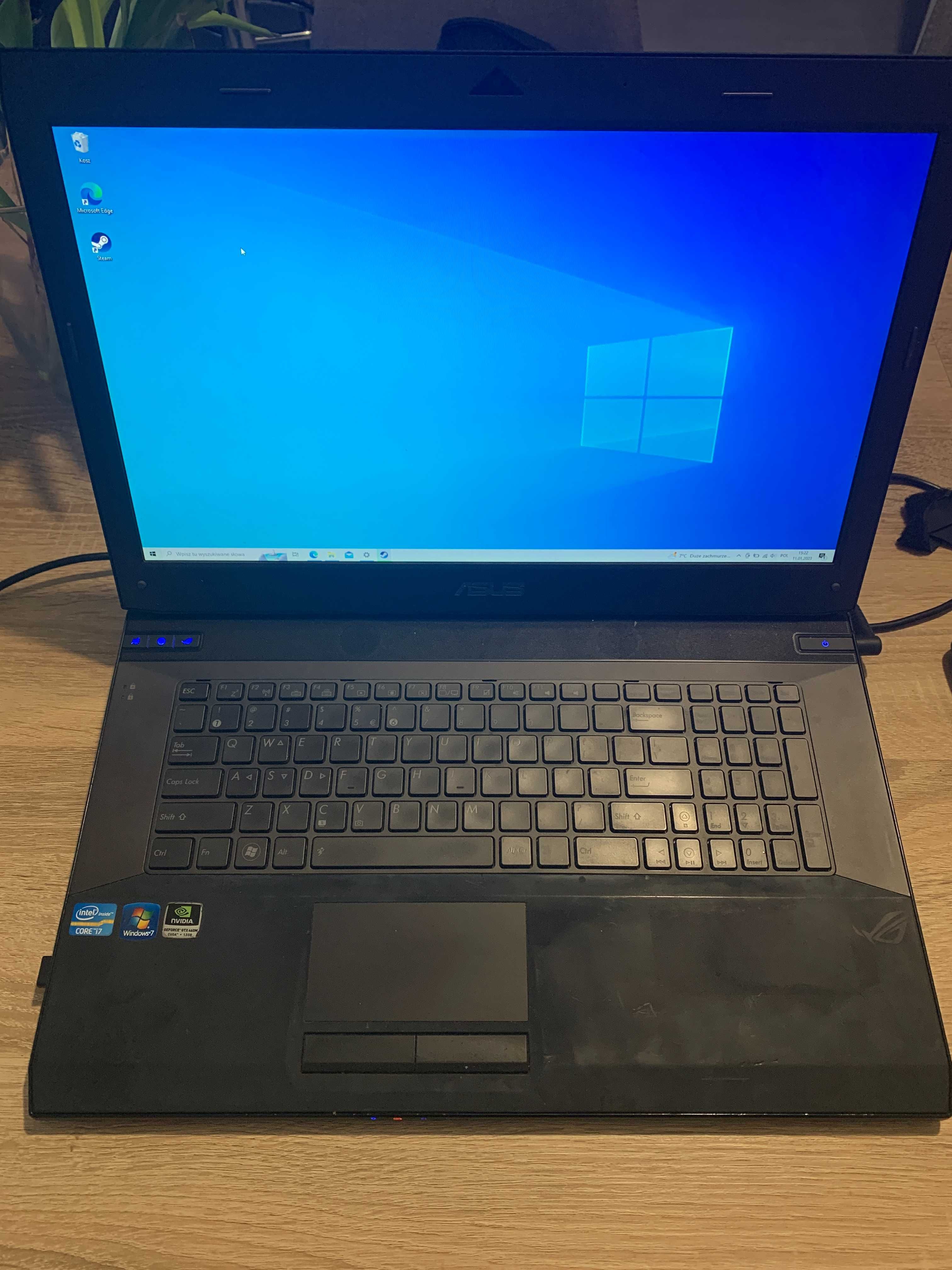 Używany Laptop Asus G73S 17,3 " Intel Core i7 8 GB / 256 GB SSD Wrocław