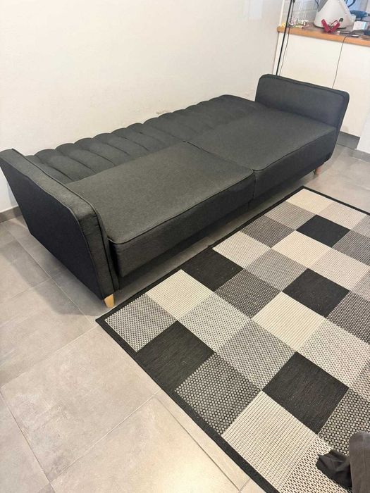 Sofá-cama TIVEDEN tecido cinzento escuro- Pagamento ato entrega