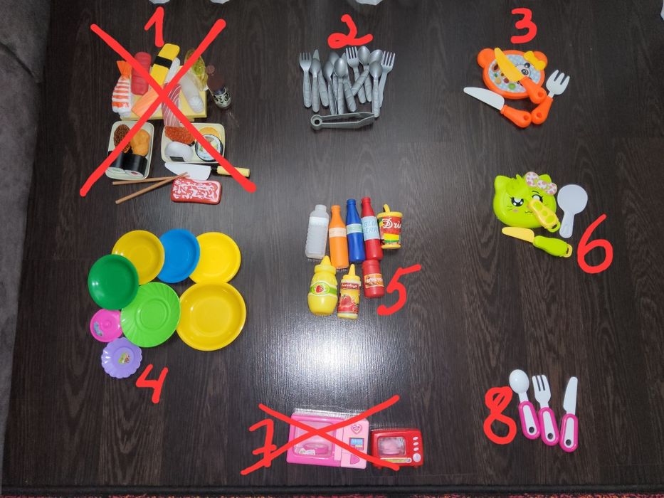 Набор посуда детская еда на липучке кастрюльки