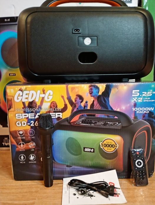 Караоке акустика Temeisheng-01(блютуз,SD,USB,FM) ПультДУ, микрофон