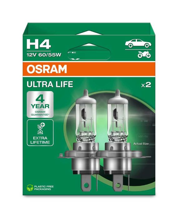 Żarówki H4 Osram Ultra Life, komplet 2 sztuki