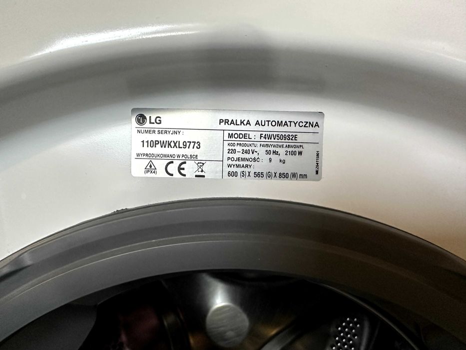 Pralka LG LG Vivace V500 9kg TurboWash™ 1400rpm ThinQ F4WV509S2E