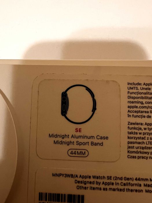 Apple Watch SE 2 Midnight 44 mm, GPS + Cellular
