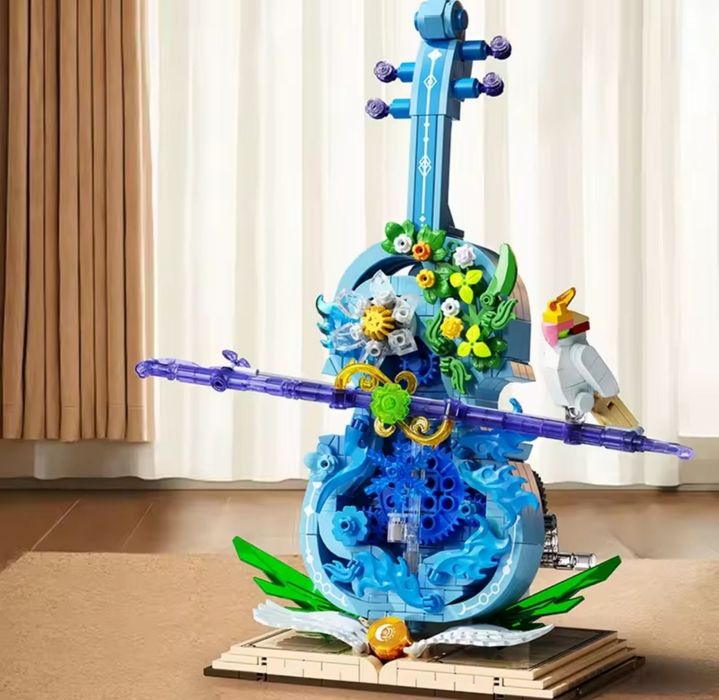 Конструктор подарочный скрипка цветы  450 блоков Lego