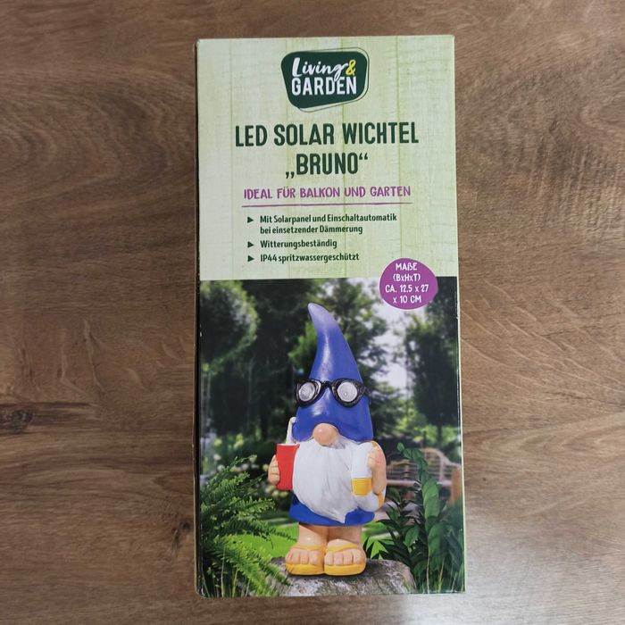 Ozdoba Ogrodowa: Solarny Krasnal LED "BRUNO" IP44