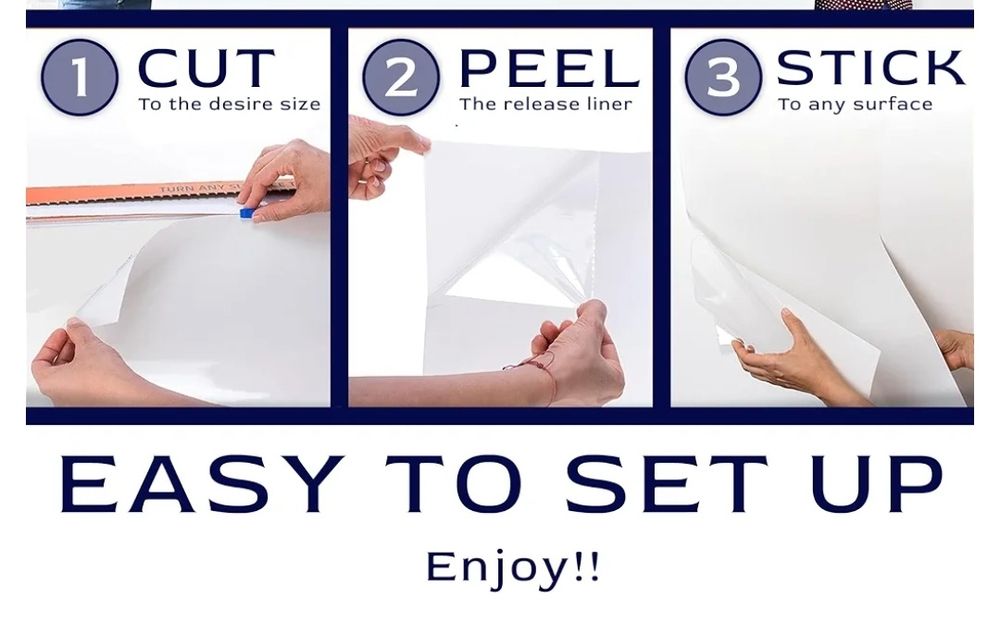 Papel adesivo whiteboard 2,0 m x 0,45 cm