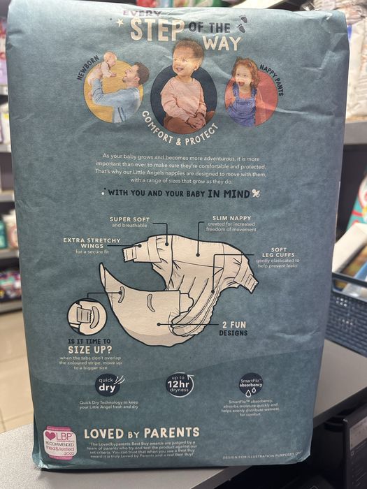 Підгузки памперси Little Angels р 2 58 шт та 4+ 78 шт Пакунок МАЛЮКА