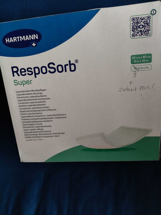 Zestaw opatrunków superchłonnych HARTMANN 20x40 cm - 10 sztuk