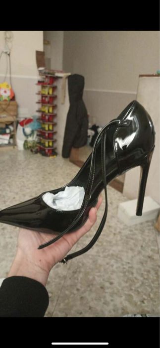 Scarpins feminino/sato alto fino