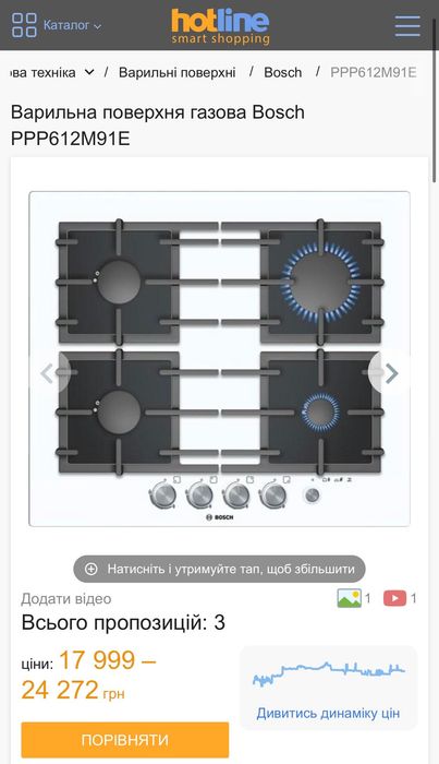 Bosch Газова Поверхня
