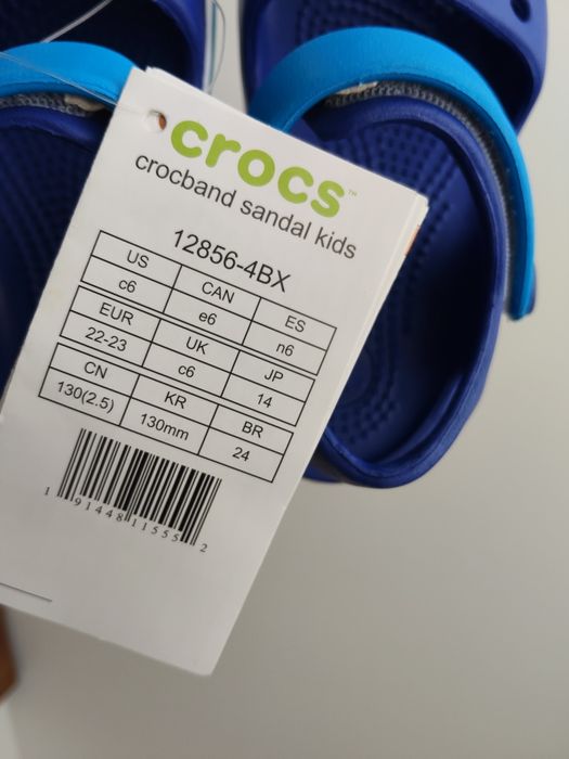 Sandałki crocs 22 niebieskie chłopiec