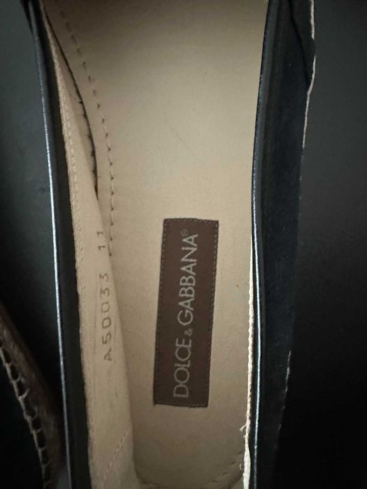 Еспадрильї (мокасини) D&G чоловічі, джинсового кольору.