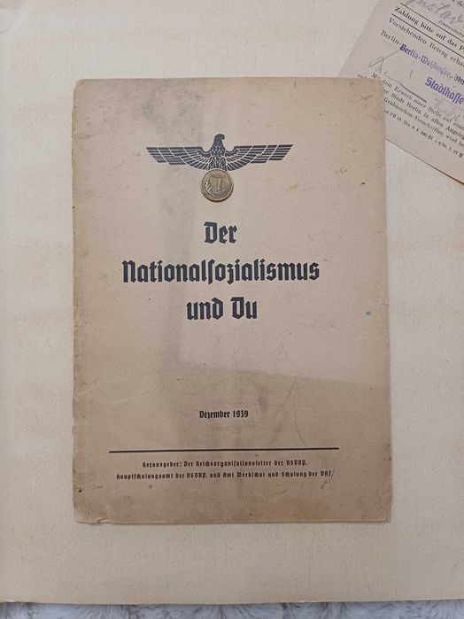 Niemiecka broszura propagandowa III rzeszy, nsdap, oryginał.