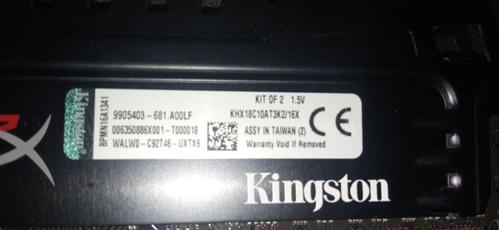 Оперативная память Kingston HyperX Beast DDR3 16GB 1866 mhz(8Gb х 2).