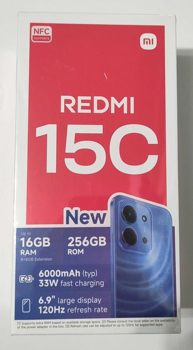 Новий Xiaomi Redmi 15C 8/256 NFC Black