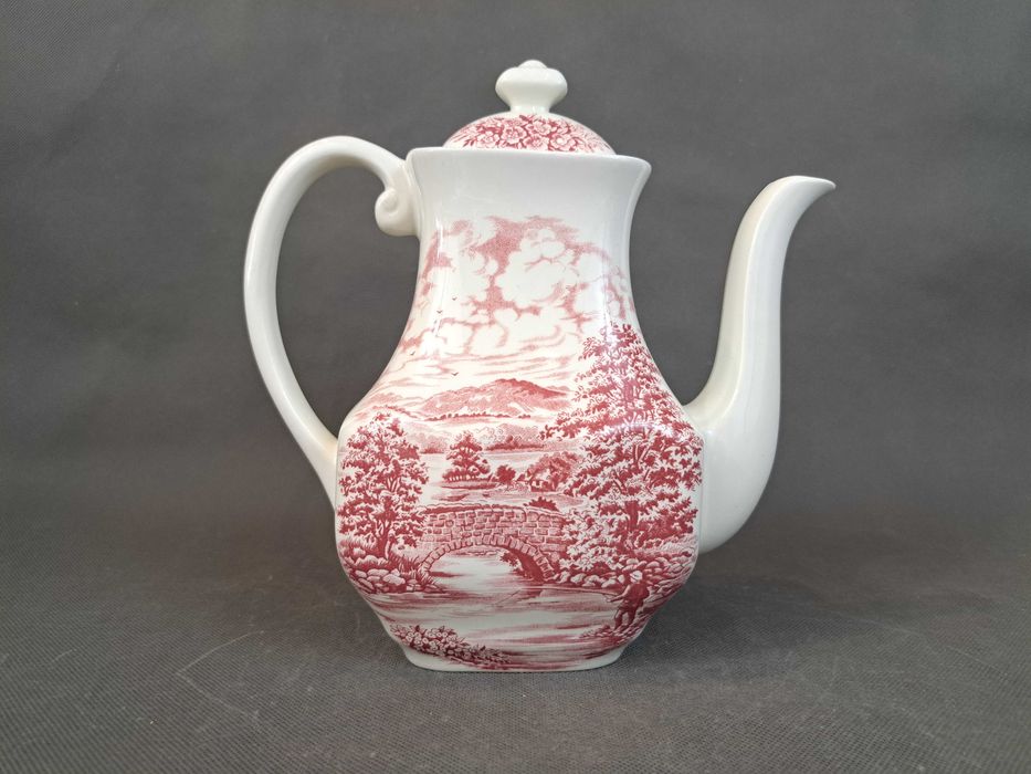 Angielski dzbanek porcelanowy do kawy lub herbaty Crown Ducal