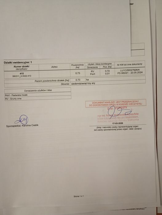 Grunty rolne w Bezku