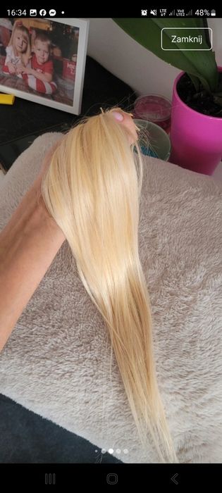 Włosy naturalne na ringi 45/50cm
