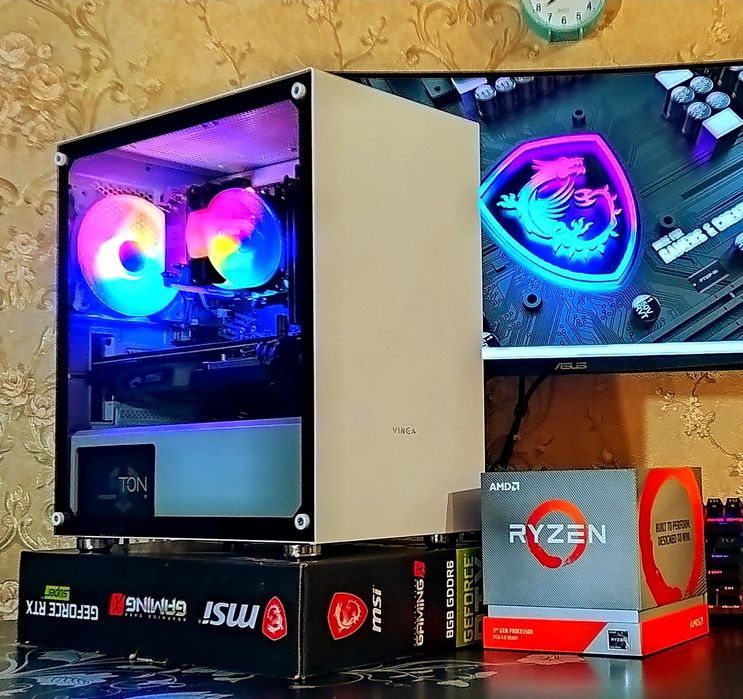 ПК Ryzen 5 4500 RX5600XT 16gb DDR4 игровой компьютер АМ4