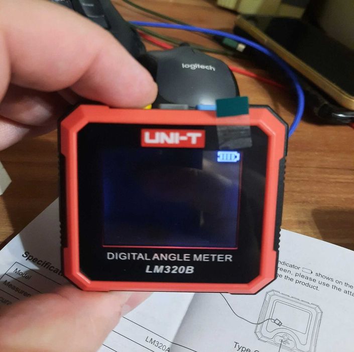 Электронный угломер UNI-T LM320B цифровой уровень магнитный 360°