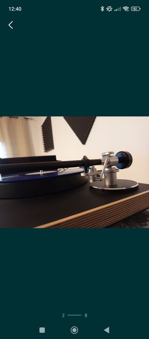 Gira-discos Clearaudio Concept como novo com tampa em acrílico