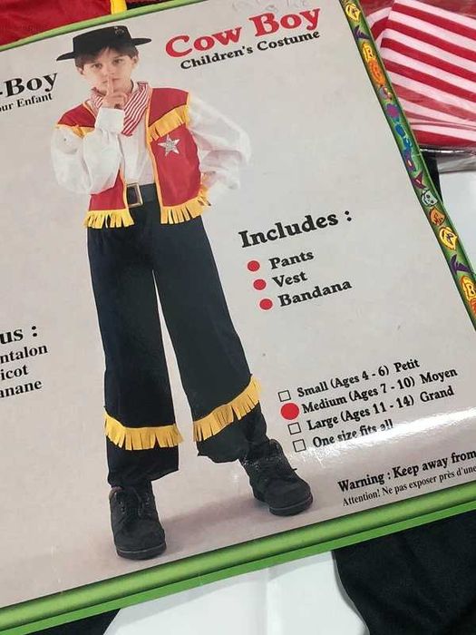 Fato disfarce para criança Cow-Boy ~ 7/10 anos