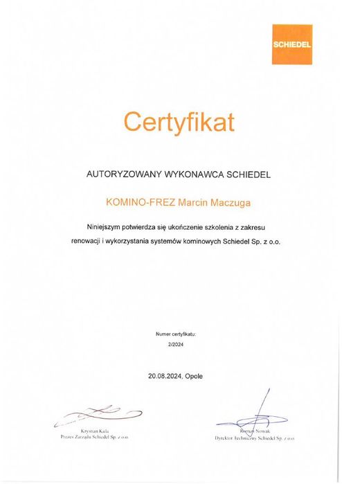Rozwiercanie frezowanie kominów diamentowo-montaż wkładów kominowych.