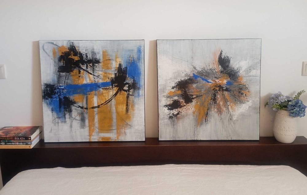Pintura abstrata original - 2 telas