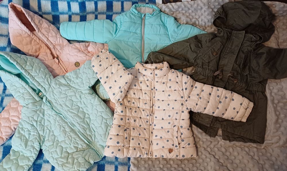 Kurtki 5 sztuk dziewczynka wiosna Zara r.92