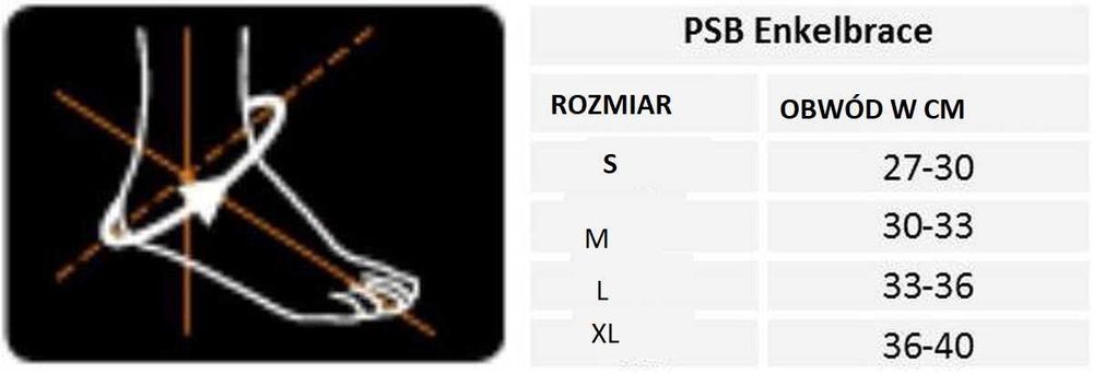 BA28 Stabilizator Orteza Stawu Skokowego Kostki PSB S