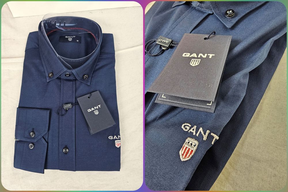 Koszula męska gładka Gant Ralph Lauren premium