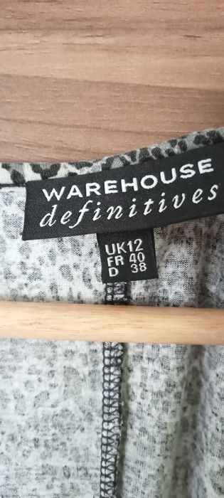 Długa sukienka w panterkę