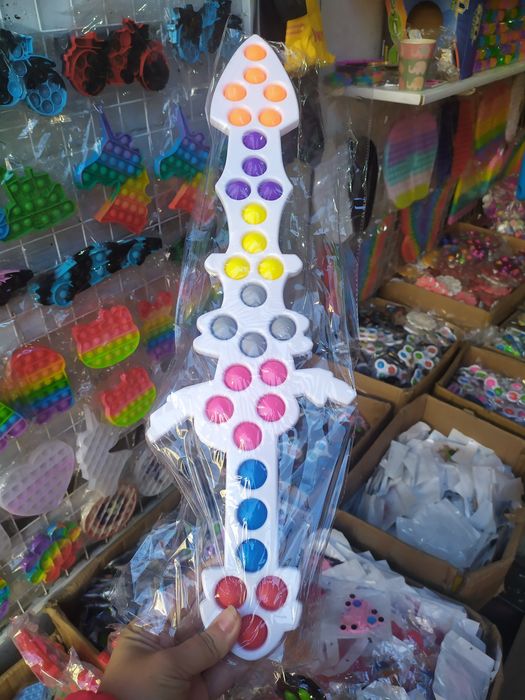 Меч,сабля с Поп ит,симпл димпл !Новинка!Антистресс,56 см!Пластмасса