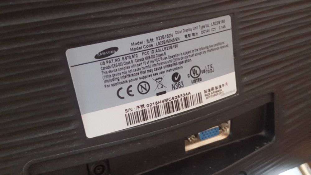 Monitor Samsung s22b150n