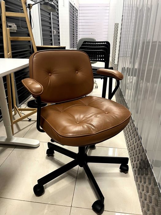 IKEA ALEFJÄLL Cadeira giratória, Grann castanho dourado