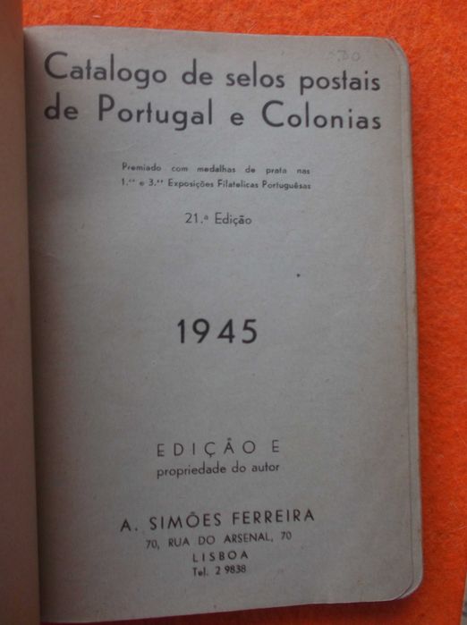 Catalogo de Selos Postais de Portugal e Colonias 1945